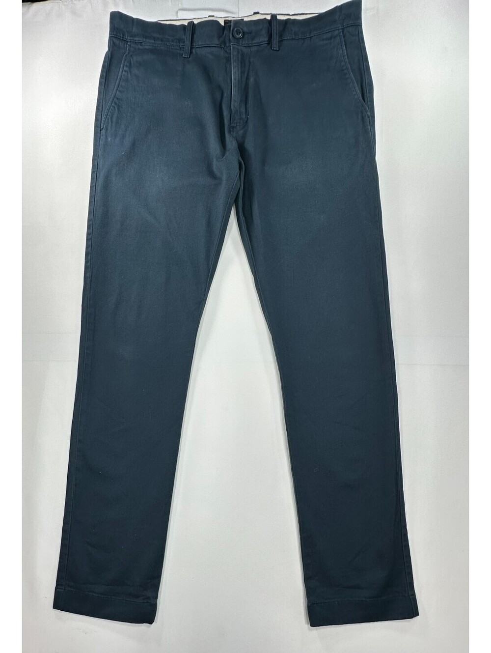 J Crew Stretch Straight Flat Front Chinos Blue Mens 33/32